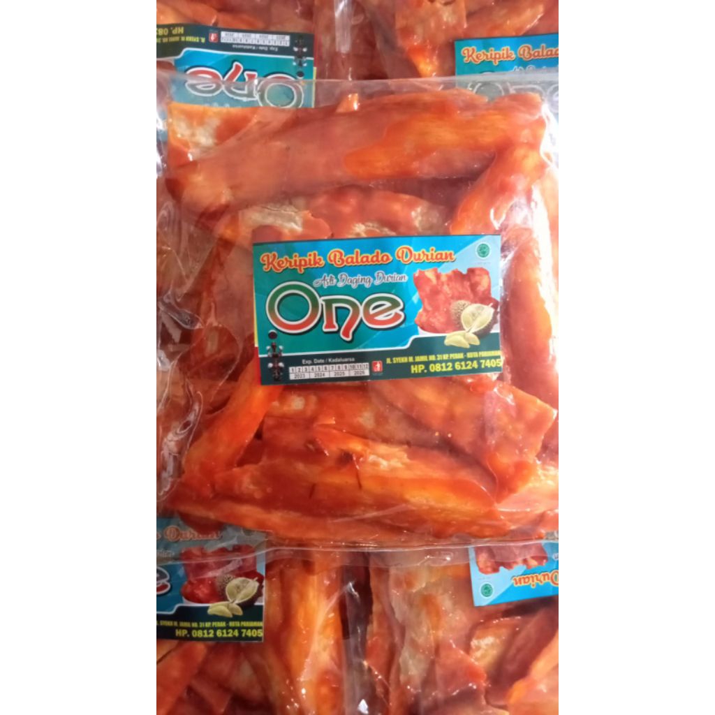 

1 Bungkus Keripik Balado One - Cemilan Pedas Manis khas Pariaman Sumatera Barat Camilan Snack Food Makanan