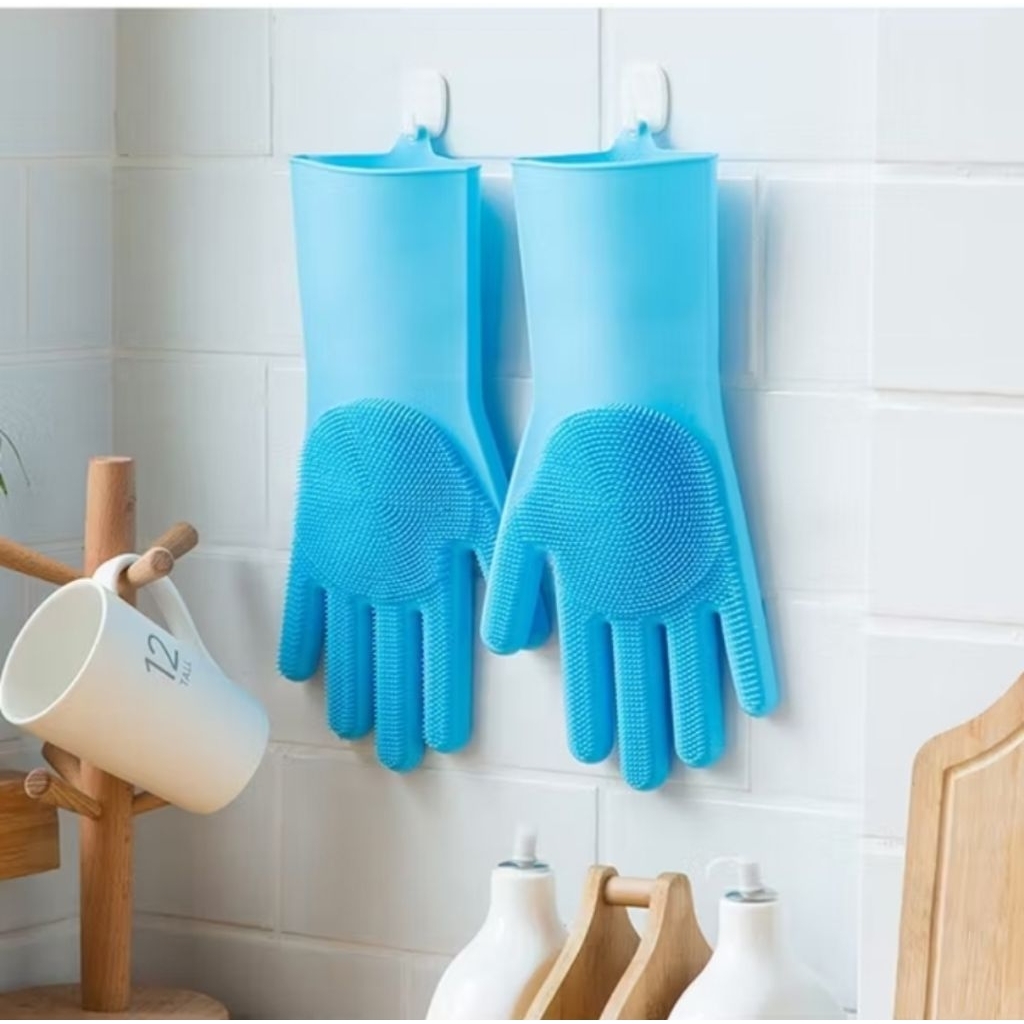 Sarung Tangan Cuci Piring / Sarung Tangan Cuci Piring Silikon Multifungsi