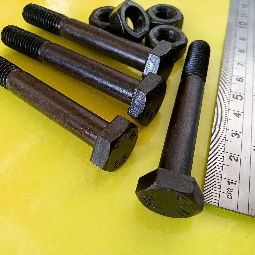 BAUT BAJA HTB 8.8 M16 X 70 HALF DRAT / BAUT 24 KUNCI 24 / BAUD HALF DRAT 24 / BAUT BAJA M16 X 70 HIT