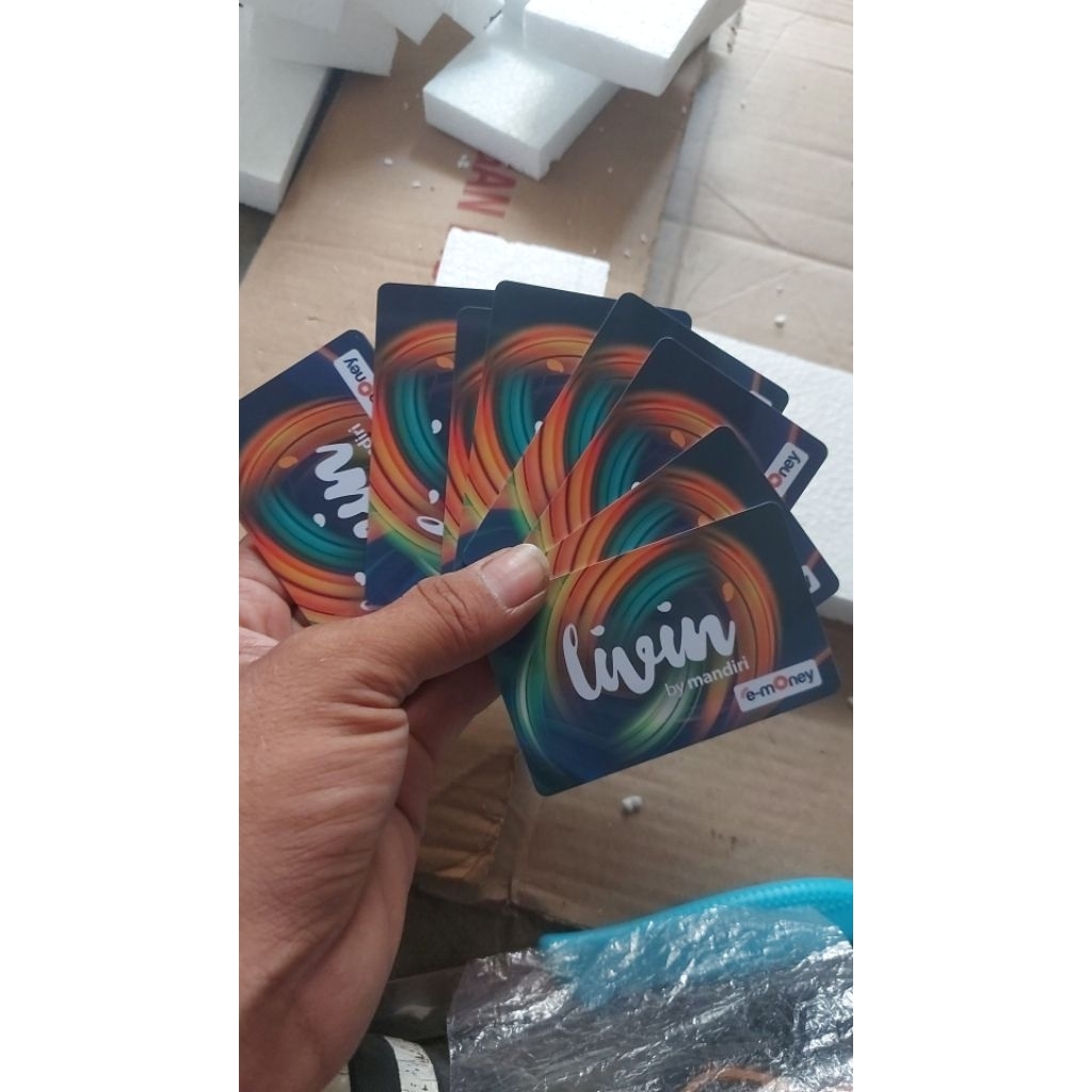 Kartu E-money Livin Mandiri Original | kartu e-toll mandiri NFC serbaguna