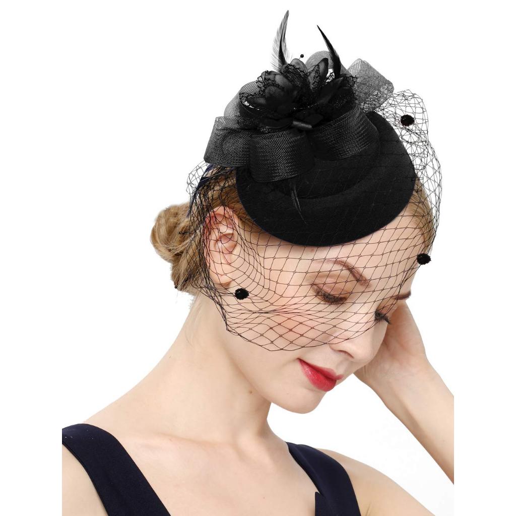 Hiasan Rambut Pesta / Dekorasi Pengantin / Topi Kecil / Aksesoris Bulu Untuk Kepala Premium Terbaik
