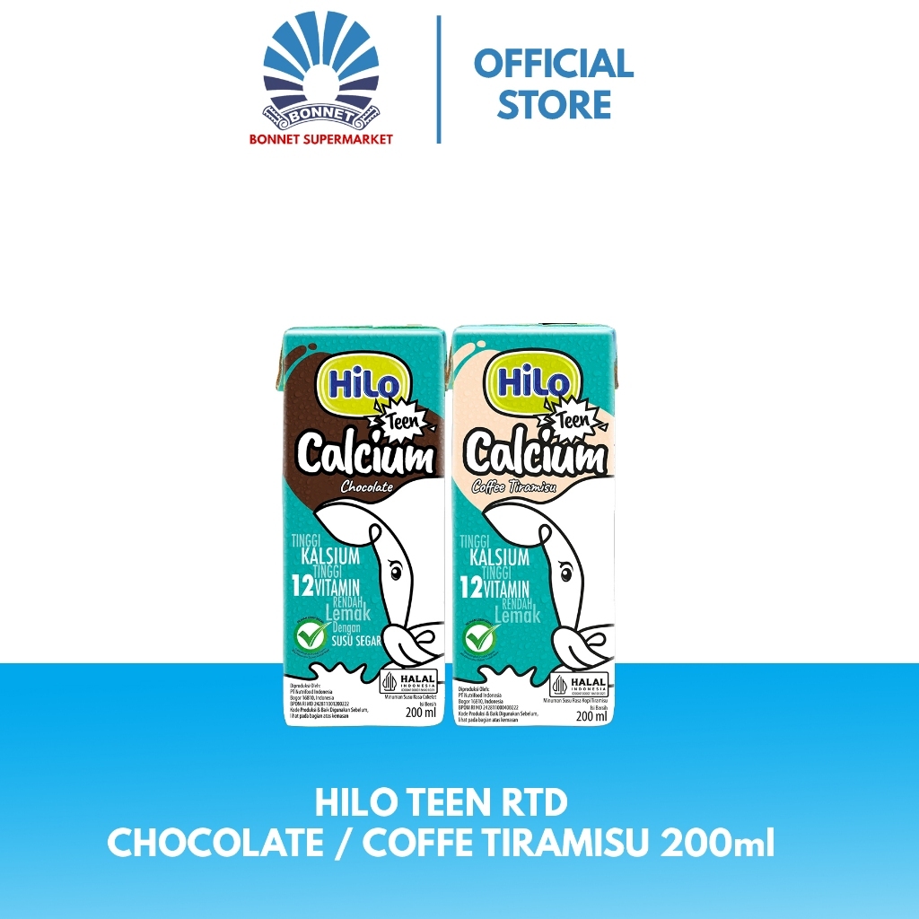 

HiLo Teen RTD Coklat dan Coffee Tiramisu 200ml Paket isi 2pcs