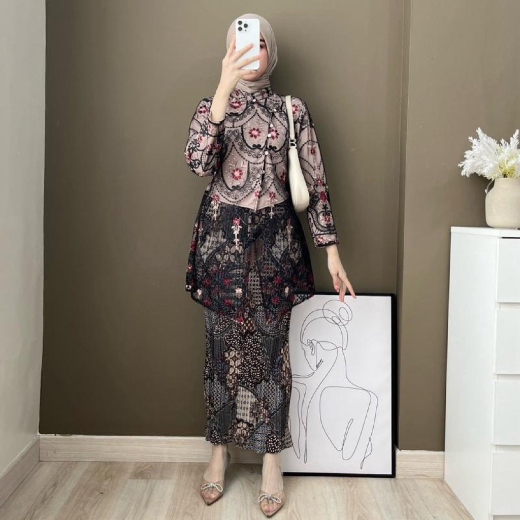 Set 2 in 1 Verda by calamaryshop / setelan Wanita / ootd kondangan / pakaian kekinian