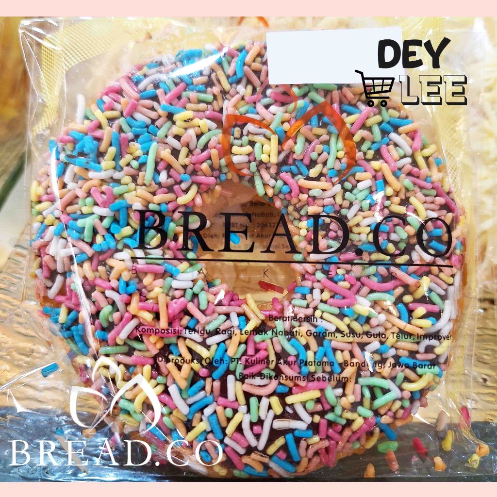 

BREADCO Donat Meses Coklat Warna-Warni per 1 pc Satuan Halal Bandung