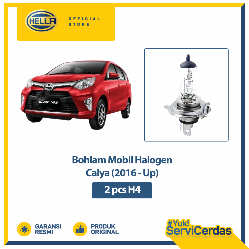 Lampu Mobil Calya 2016 - Up H4 (2 pcs) - Bohlam Mobil Hella
