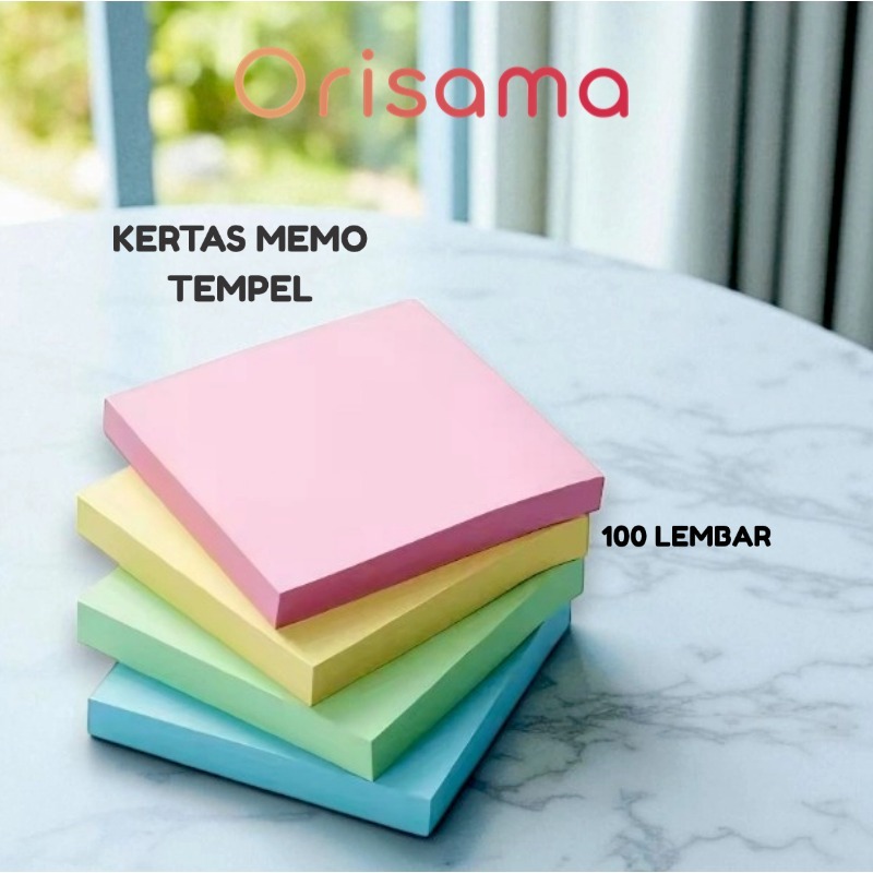 

Sticky Notes Simple Style Plain Memo Tempel Lucu 100 Lembar (7.5 x 7.5 cm)