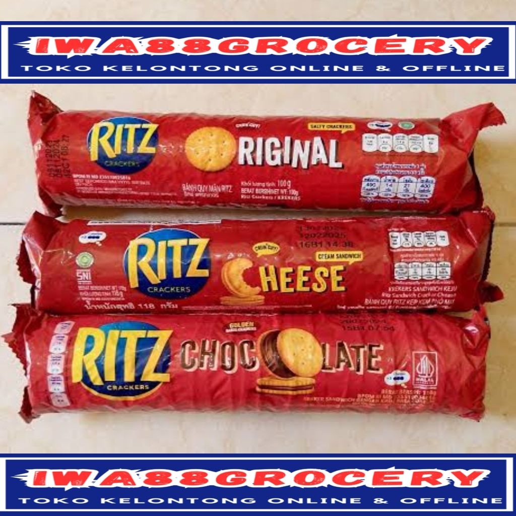 

Ritz crackers biskuit semua rasa 1 roll