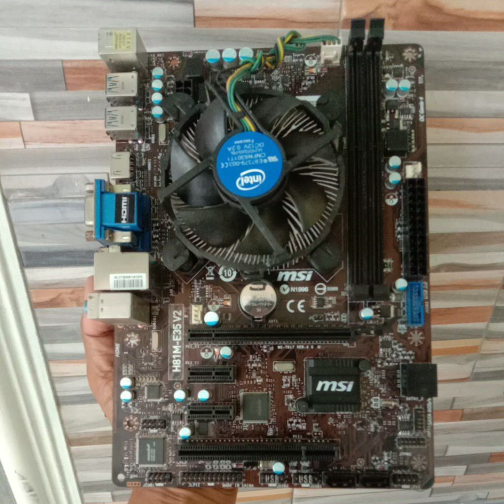 Motherboard MSI H81M-E35 V2 plus processor CI3-4160