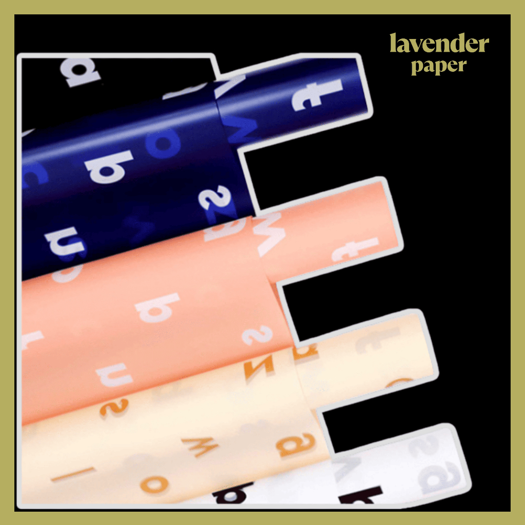 

Isi 20 LEMBAR Kertas Buket Bunga Motif Huruf Flower Wrapping Paper Cellophane Florist KB106