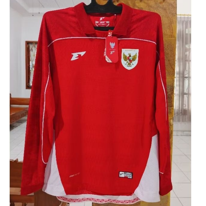 Jersey Timnas Indonesia Player Issue Long Sleeve Size M - Original Second