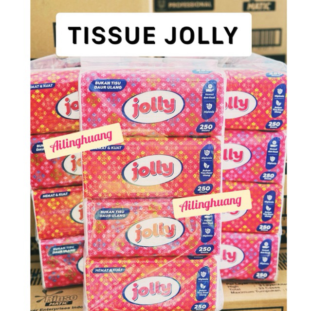 4Pack TISSUE JOLLY 250 Sheets / 4Pcs TISSUE JOLLY 250 Sheets / TISSUE JOLLY 250 Sheets