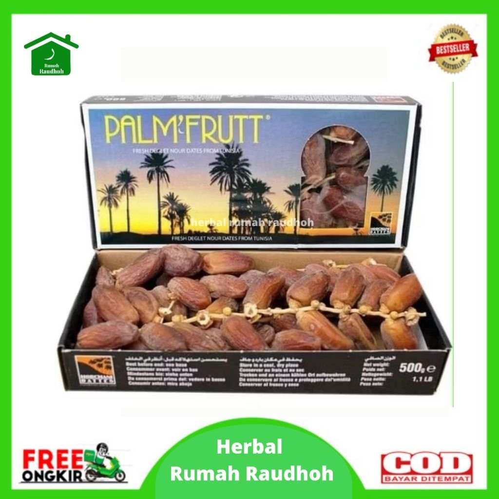 

KURMA PALM'FRUTT ORIGINAL 500 GRAM - KURMA TUNISIA TANGKAI