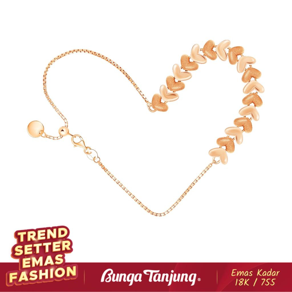 GELANG GOLDEN LOVE B SERIES - SDW GOLD - EMAS 18K BUNGA TANJUNG GOLD