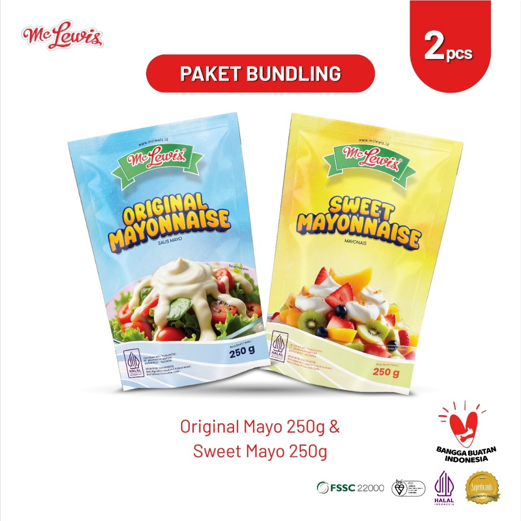 

[Paket Bundle] Mc Lewis Sweet Mayonaise 250gr + Mc Lewis Mayo Original - 250g