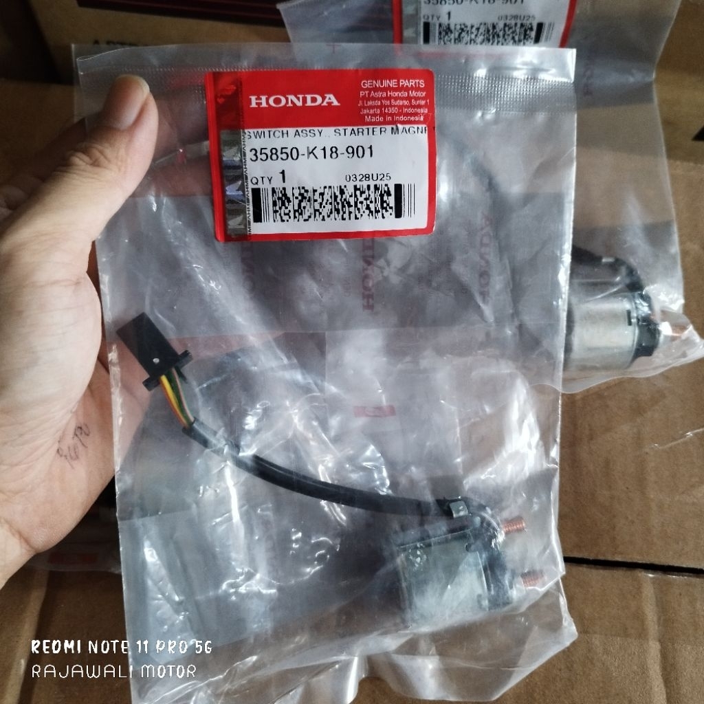 35850-K18-901 Bendik, Relay Starter Honda CBR 150R, verza K18 AHM Original