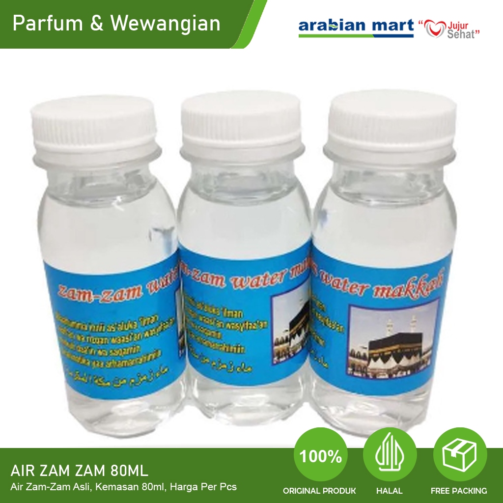 

ASLI Air Zam zam 80ml dalam Botol Cocok Untuk Oleh-oleh Haji & Umroh