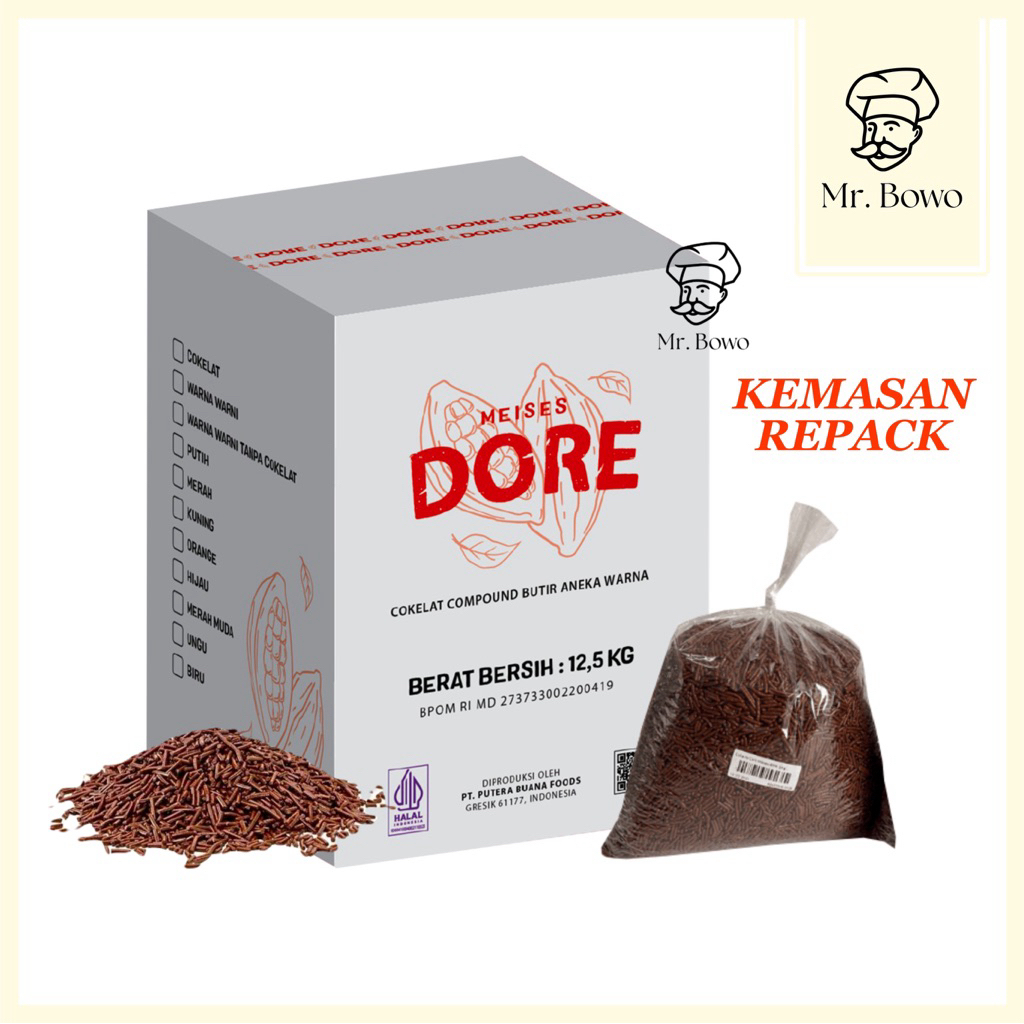 

Dore Meses Cokelat (Kemasan Repack) (250g, 500g, 1kg)