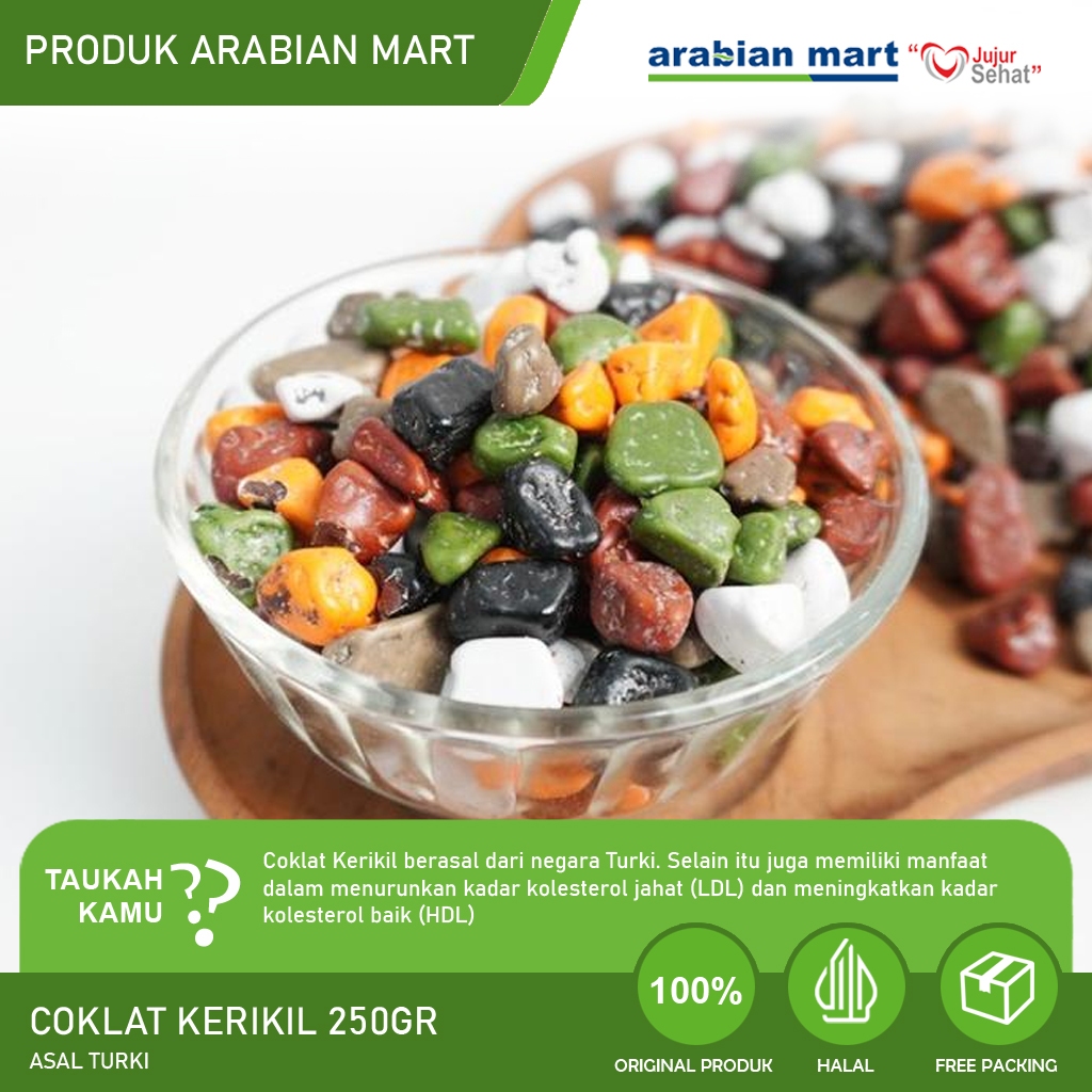 

Arabian Food Cokelat Kerikil 250gr Khas Turki Kualitas Premium