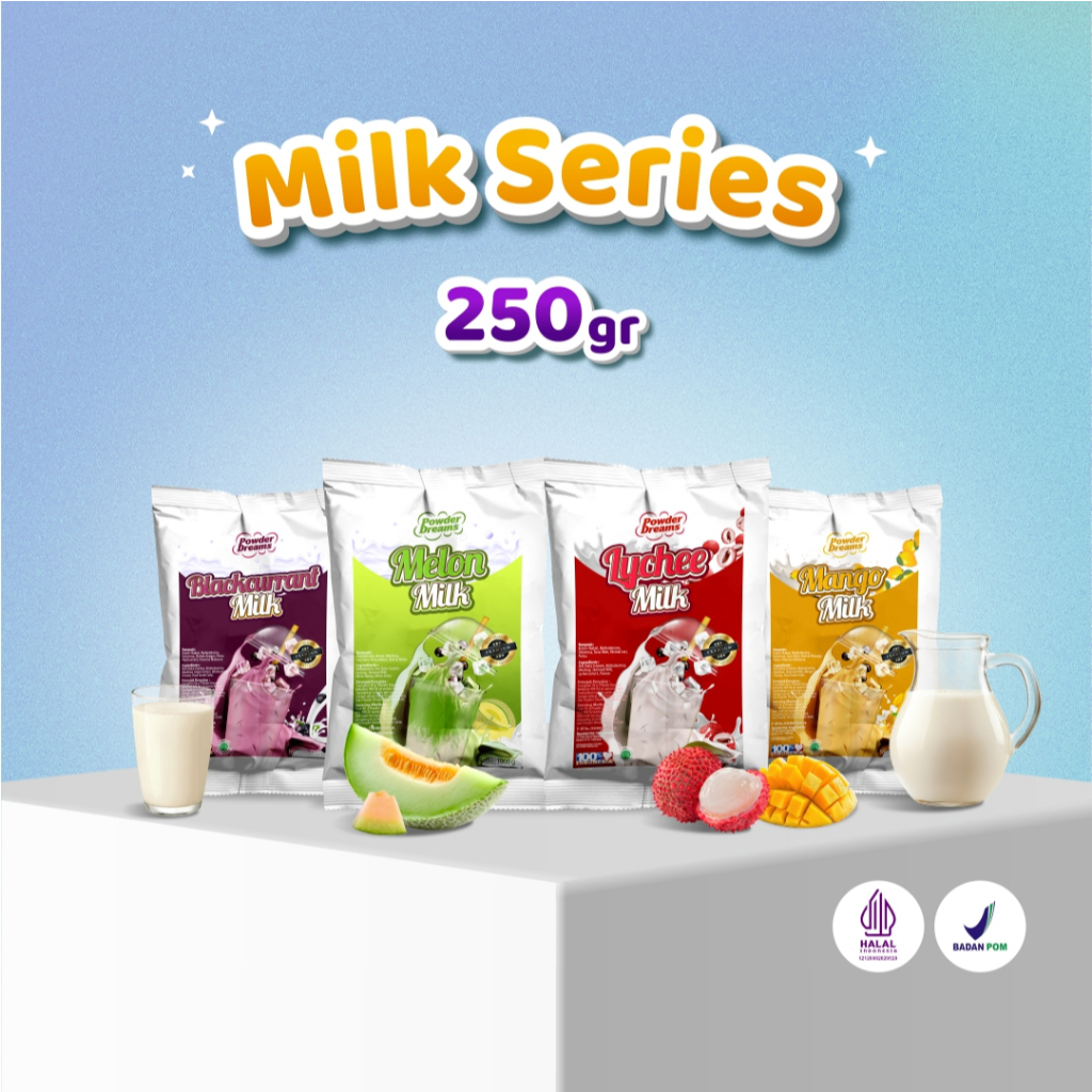 

Powder Dreams - Bubuk Minuman Series Milk Varian Rasa Susu 250 gram