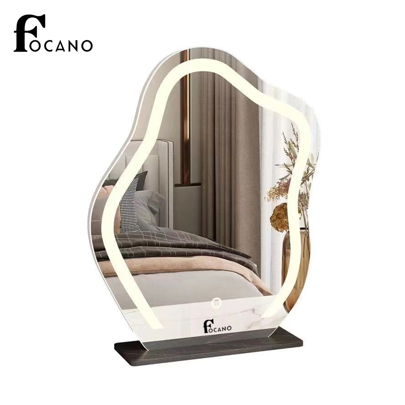 FOCANO Cermin Rias Duduk/Cermin Awan/Cermin Rias Meja Rias/Cermin Rias LED/Cermin Rias Meja Rias INS