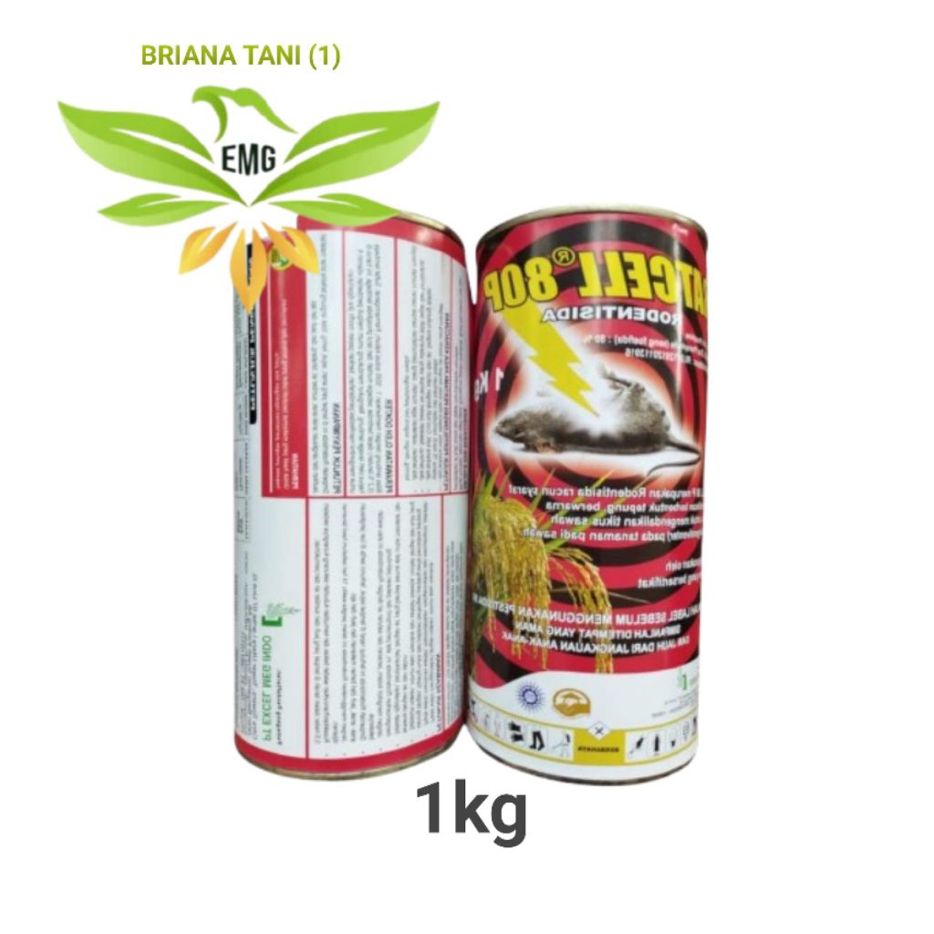Racun Tikus Ratcell 80p 1kg seng fosfida Rodentisida untuk membasmi Tikus