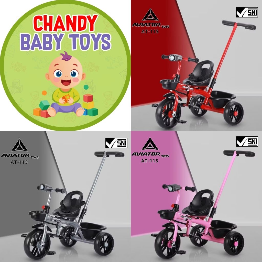 SEPEDA ANAK TRICYCLE RODA TIGA AVIATOR AT - 115