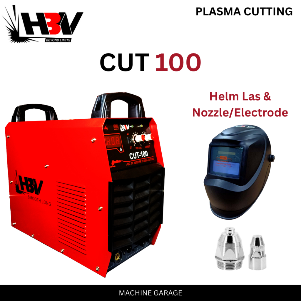Mesin Las Plasma Cutting HBV CUT 100 3 Phase 380V Duty Cycle 80% Potong Besi 30mm Stainless 20mm 100A Mesin Potong Plasma Bengkel Industri Pabrik