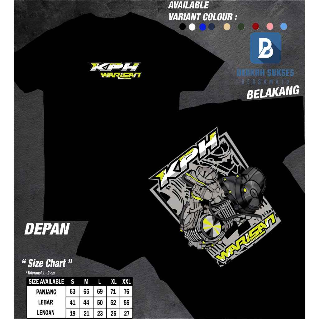 Berkah Sukses Bersama12 Kaos KPH Warisan Green | Kaos Racing Distro | Original | Baju Kilometer Per 