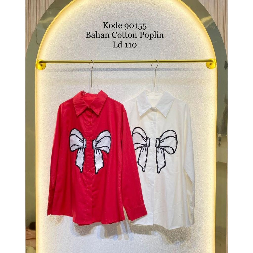 Kemeja Merah Putih Pita Wanita 17 agustus