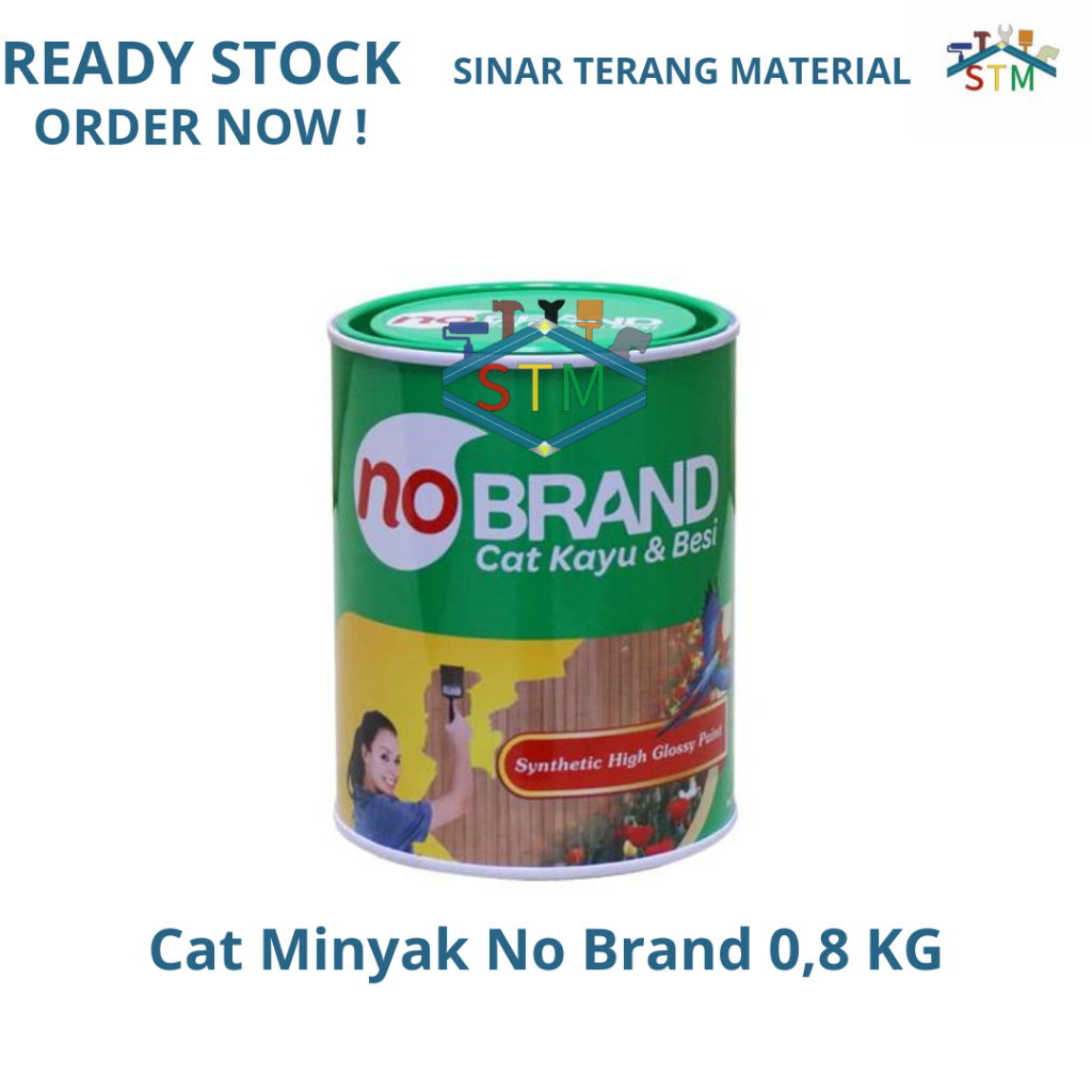 Cat Minyak Kayu dan Besi No Brand Kemasan 0,8 kg / Cat Minyak Merk No Brand