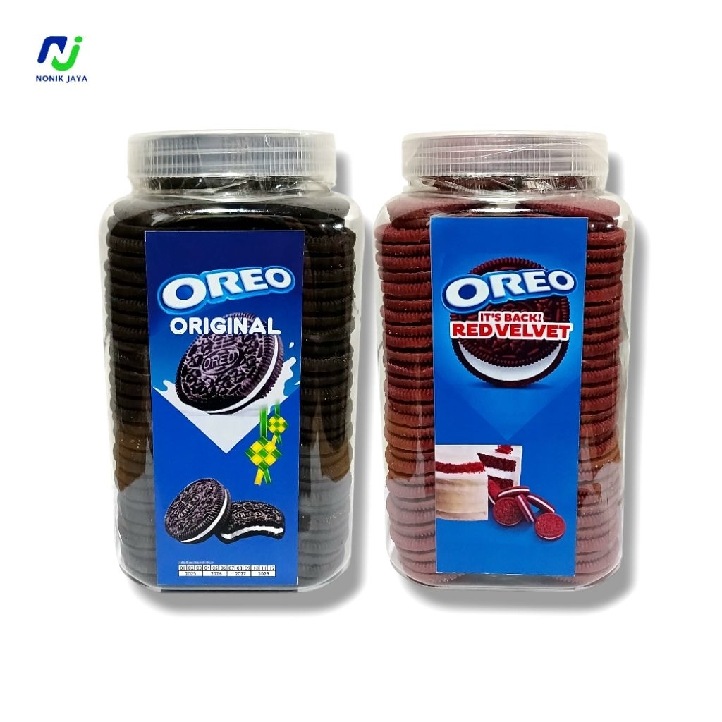 

Oreo Vanila Original Cookies 760gr / Oreo Red Velvet Cookies 800gr Kemasan Toples Lebih Praktis & Mewah