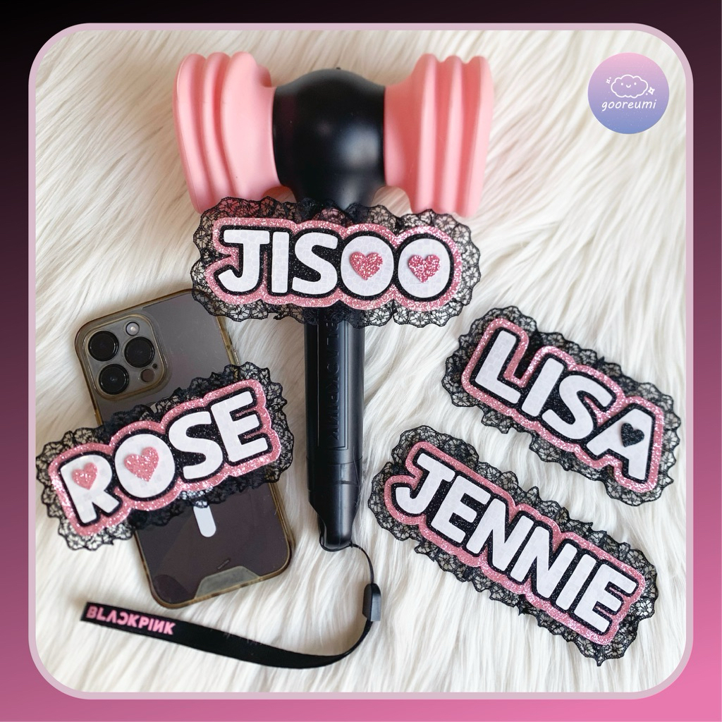 BLACKPINK concert mini nameboard / reflective fanboard (lightstick deco/ popsocket)