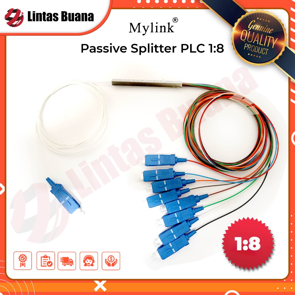 MYLINK Passive Splitter PLC 1-8 SC UPC Fiber Optik / PLC Splitter 1:8 SC UPC