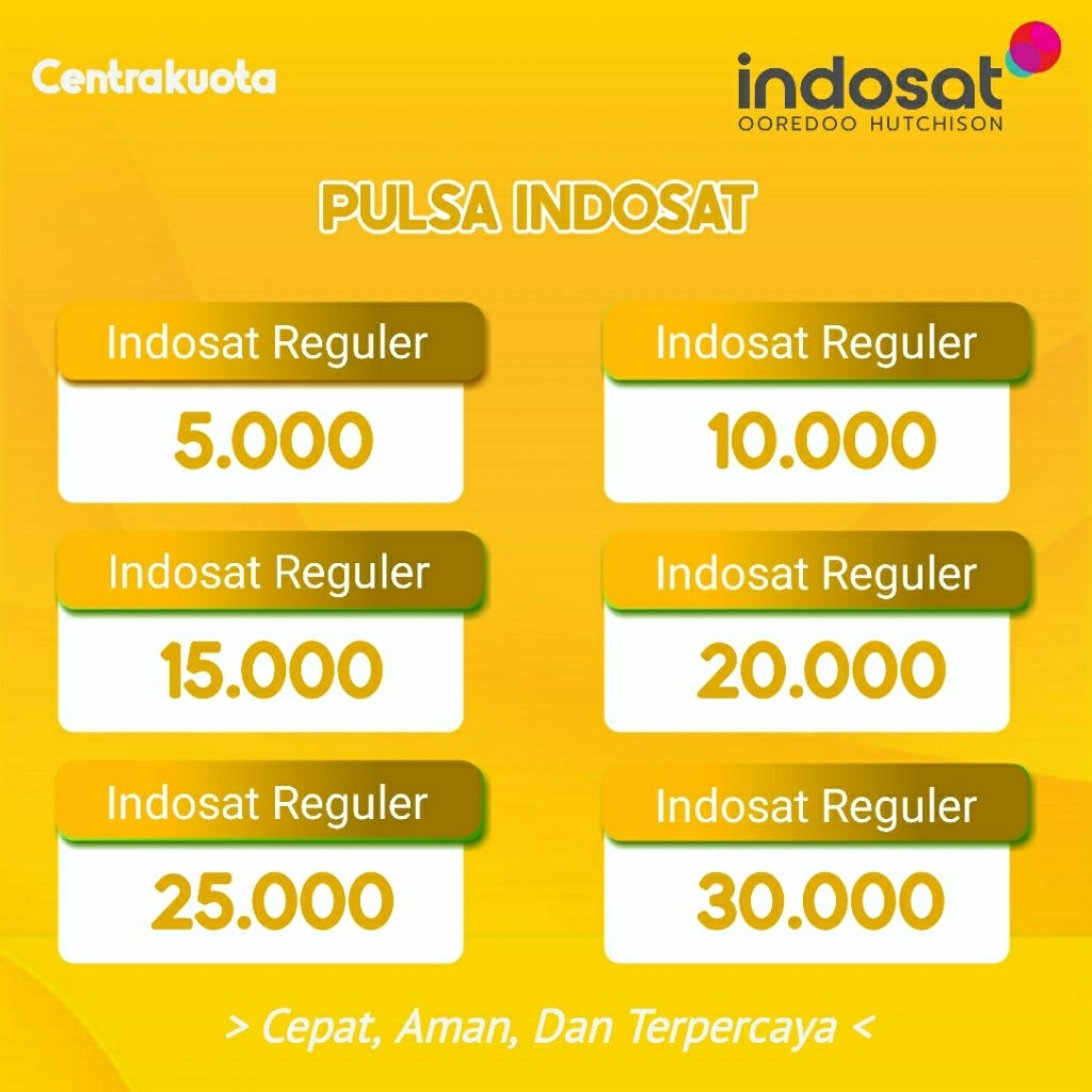 Pulsa Indosat Reguler, Pulsa Indosat