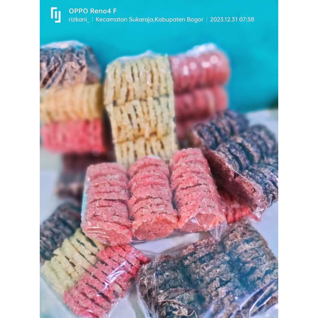 

Reginang ketan isi 30 pcs:rasa ORI,Terasi,ketan Item,Mix