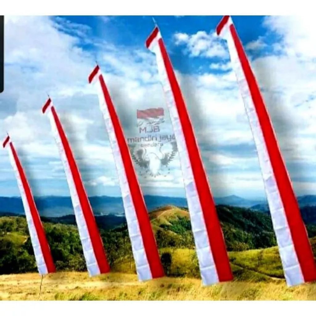 Umbul Umbul Layur polos 3 & 4 meter Merah Putih/umbul umbul polos