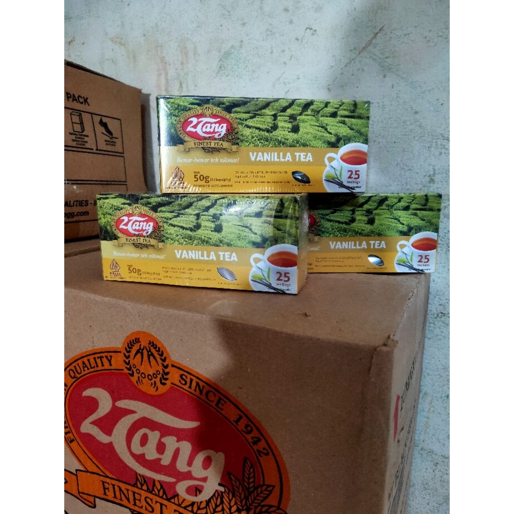 

1 dus teh 2tang celup vanilla,isi 50 pcs