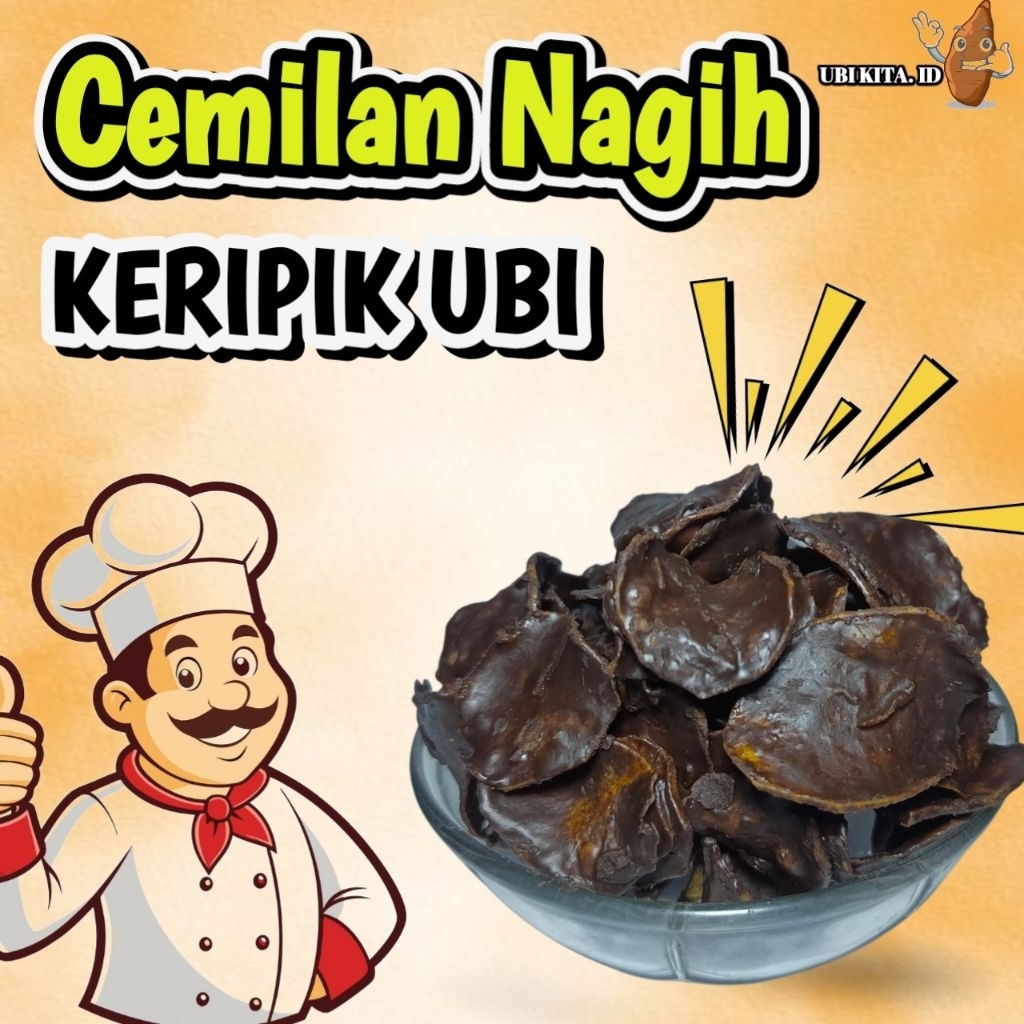 

KERIPIK UBI Rasa Coklat | Berat 500 ML renyah dan manis