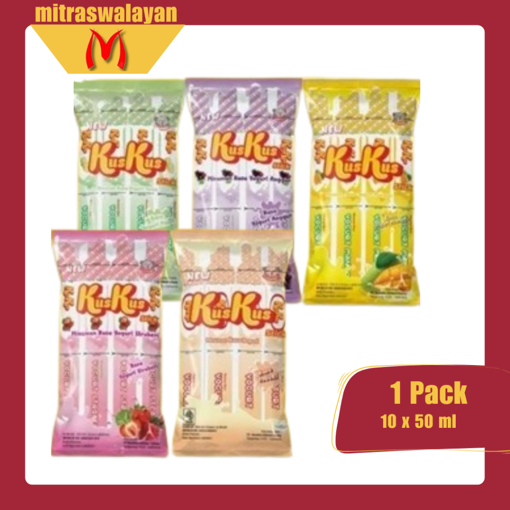 

Kus Kus Ice Yogurt Stick Rasa Buah Kemasan 1 Pak isi 10 Pcs 50ml