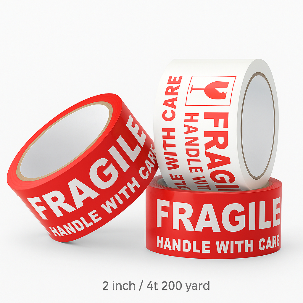 

[TERMURAH] Lakban Fragile 2 Inch 48 mm x 200 Yard | Fragile Merah | Fragile Putih / Lakban Fragile
