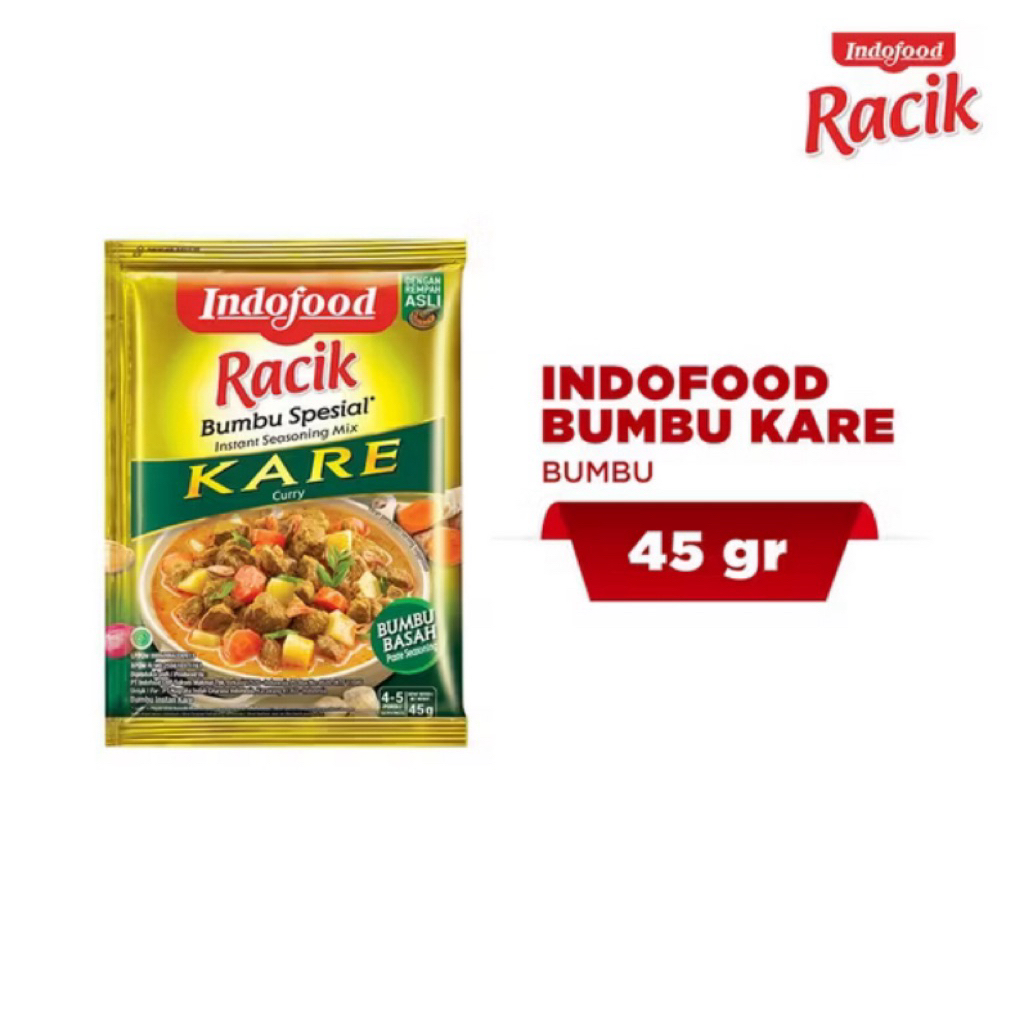 

Indofood Racik Bumbu Kare 45g – Kare Lezat & Praktis, Cita Rasa Rumahan!