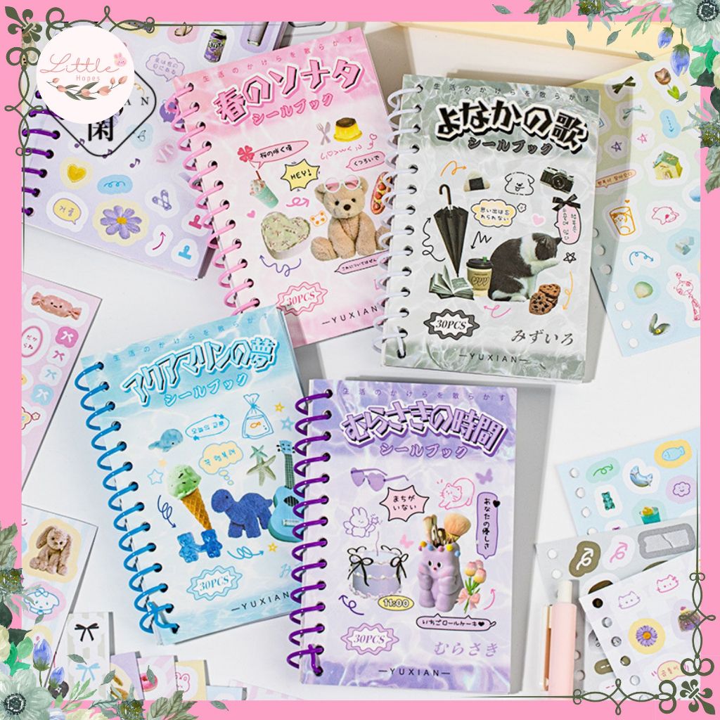 

Sticker Book Japanese Scattered Fragments Series Heisei Retro Juminocore Vibes Scrapbook Kawaii DIY