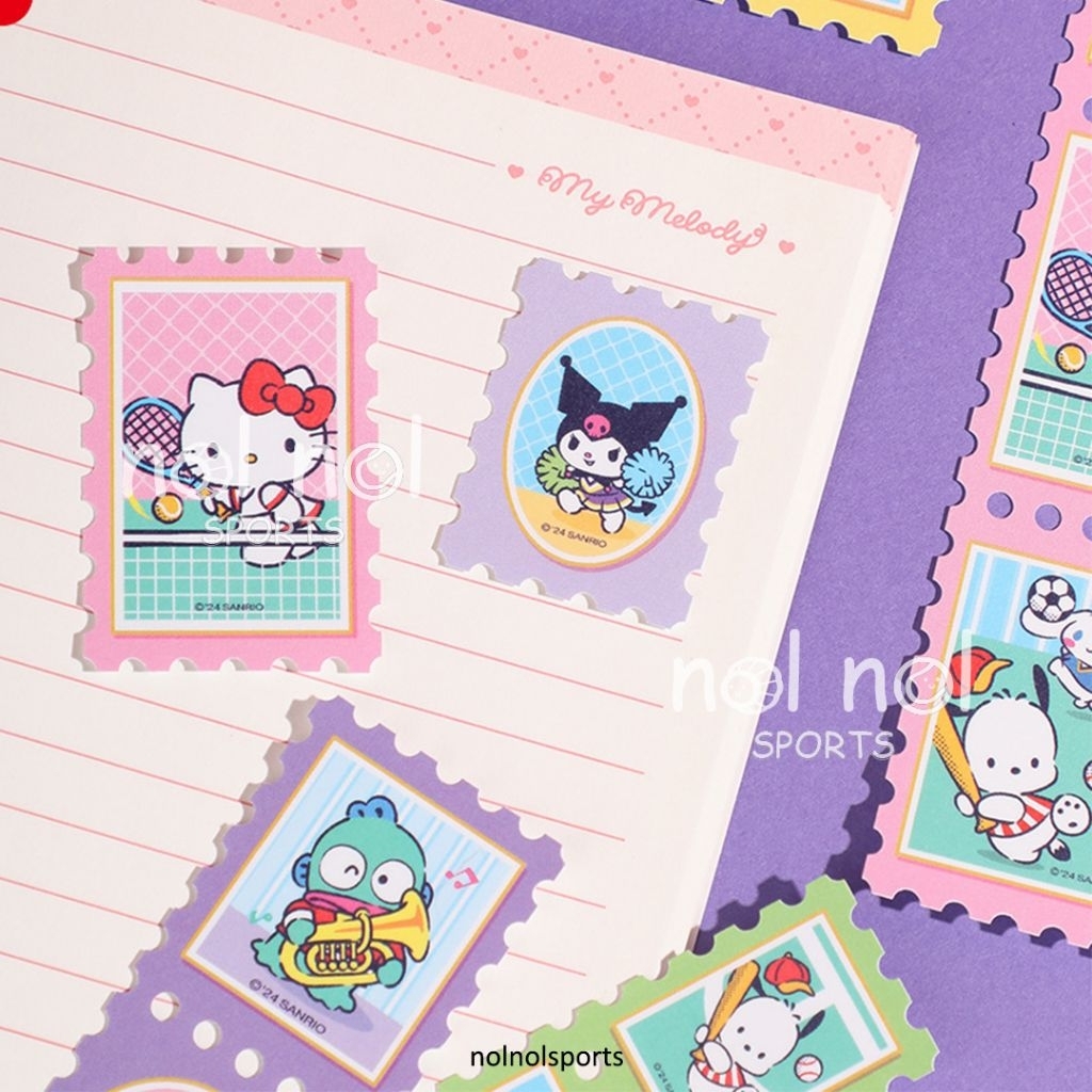 

NNS sanrio stamp sticker set stiker kitty melody olahraga tenis cheering for you