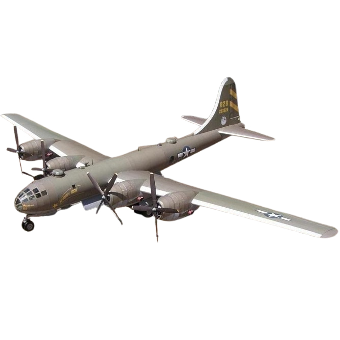 DIY Model Kertas Pesawat Bom Strategis Amerika B-29 Superfortress