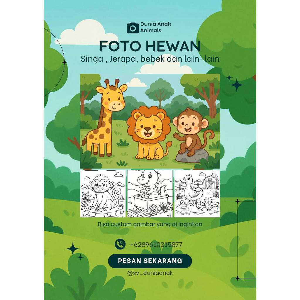 

Gambar Sketsa Mewarnai Hewan Untuk Belajar Anak-Anak