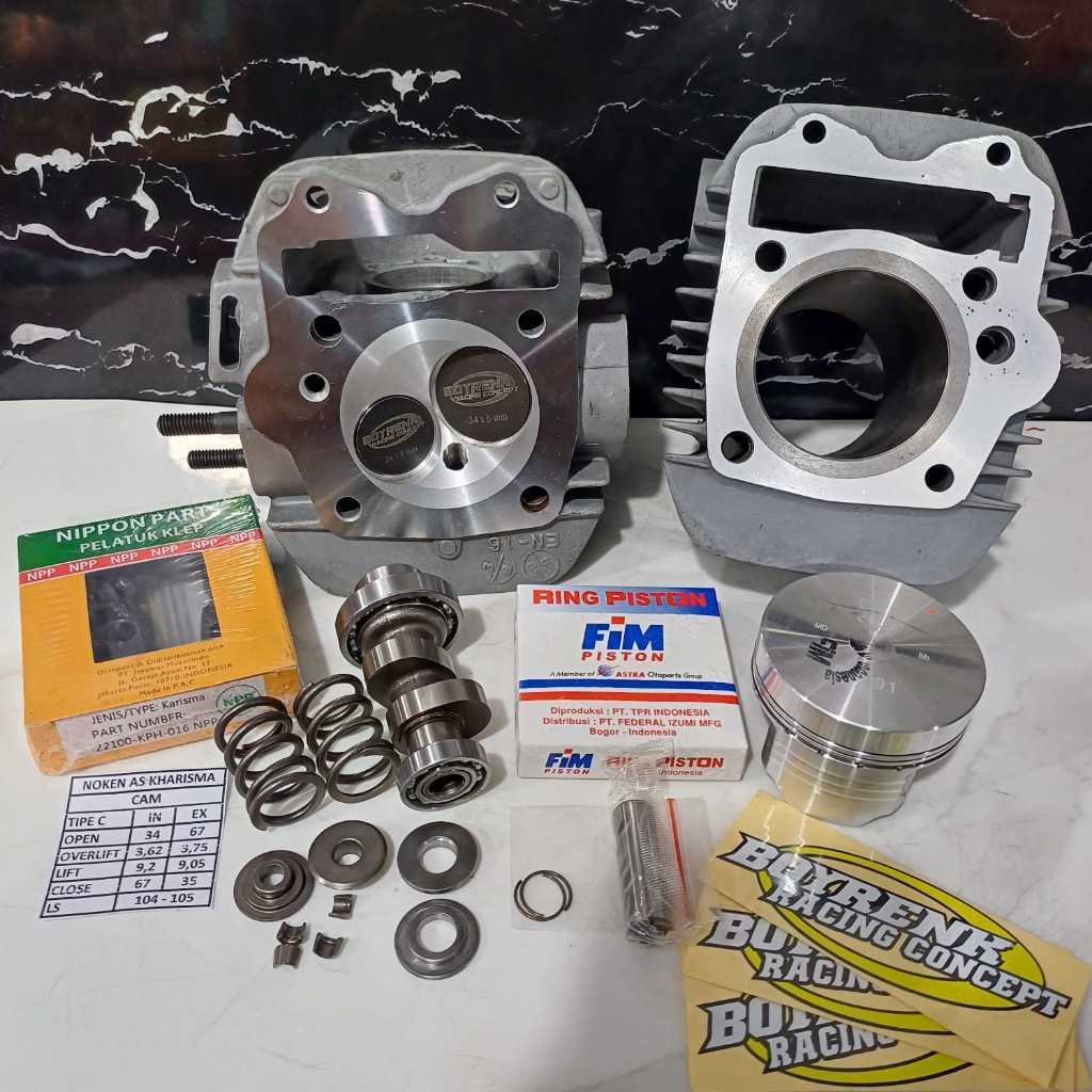PAKET BORE UP KHARISMA SUPRA X 125 KARBU 200CC-BOYRENK RACING CONCEPT
