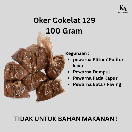 Oker Cokelat / Oyan Cokelat / Iron oxide BROWN 129 1 Ons 100 Gram