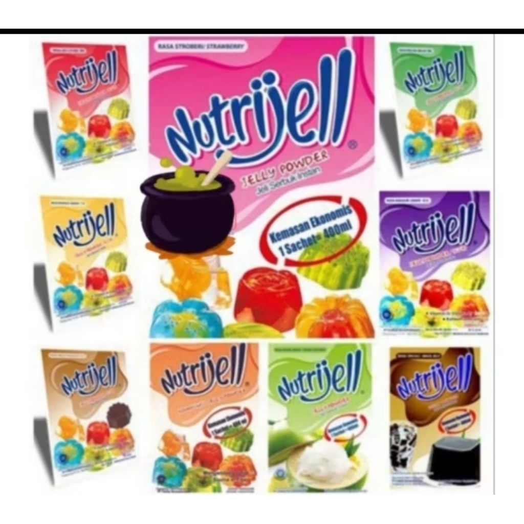 

❤️nita. id❤️ Nutrijell Jelly Box Ekonomis isi 12 sachet Nutrijel Jeli All Varian Puding