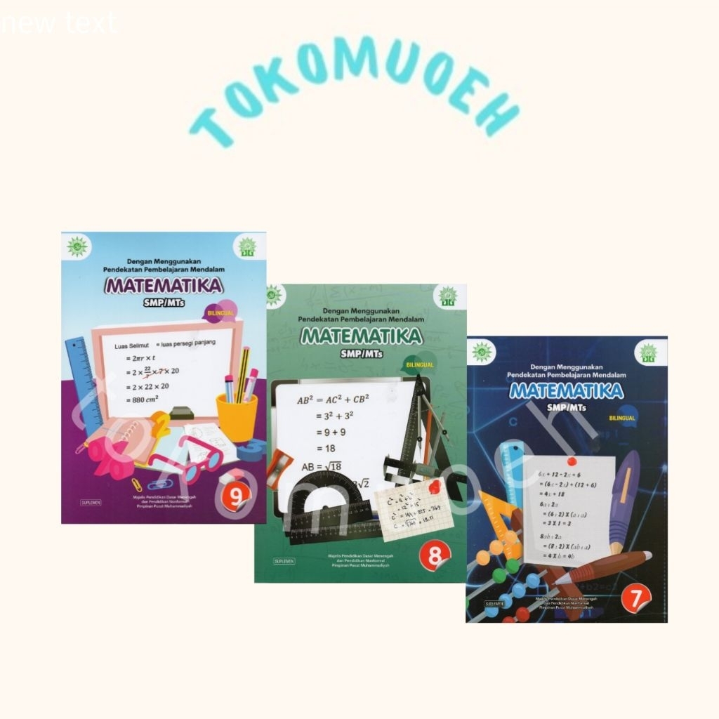 Buku Matematika BILINGUAL BERBASIS AKTIVITAS  SMP 2025 (BUKU MATEMATIKA SMP/MTS MUHAMMADIYAH BILINGU