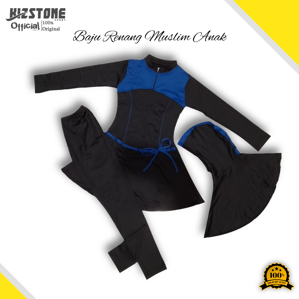 Baju renang muslim anak sd | baju renang anak perempuan | setelan baju renang muslim anak